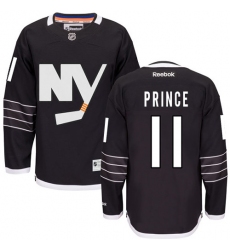 Men's Reebok New York Islanders #11 Shane Prince Premier Black Third NHL Jersey
