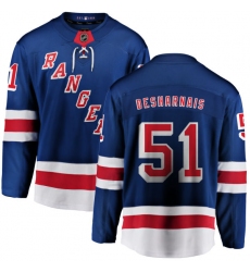 Youth New York Rangers #51 David Desharnais Fanatics Branded Royal Blue Home Breakaway NHL Jersey