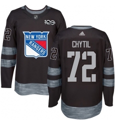 Men's Adidas New York Rangers #72 Filip Chytil Premier Black 1917-2017 100th Anniversary NHL Jersey