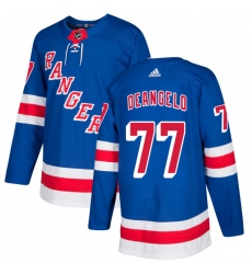 Men's Adidas New York Rangers #77 Anthony DeAngelo Authentic Royal Blue Home NHL Jersey