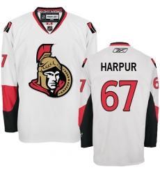 Men's Reebok Ottawa Senators #67 Ben Harpur Authentic White Away NHL Jersey