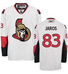Men's Reebok Ottawa Senators #83 Christian Jaros Authentic White Away NHL Jersey