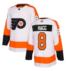 Youth Adidas Philadelphia Flyers #8 Robert Hagg Authentic White Away NHL Jersey