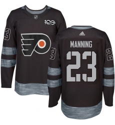 Men's Adidas Philadelphia Flyers #23 Brandon Manning Premier Black 1917-2017 100th Anniversary NHL Jersey