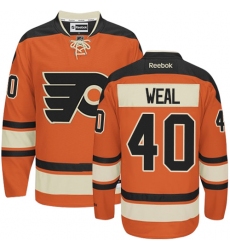 Men's Reebok Philadelphia Flyers #40 Jordan Weal Authentic Orange New Third NHL Jersey