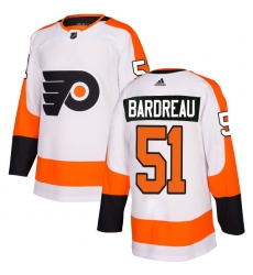 Youth Adidas Philadelphia Flyers #51 Cole Bardreau Authentic White Away NHL Jersey