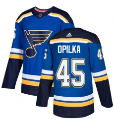 Youth Adidas St. Louis Blues #45 Luke Opilka Premier Royal Blue Home NHL Jersey