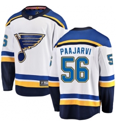 Youth St. Louis Blues #56 Magnus Paajarvi Fanatics Branded White Away Breakaway NHL Jersey