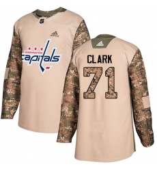 Youth Adidas Washington Capitals #71 Kody Clark Authentic Camo Veterans Day Practice NHL Jersey
