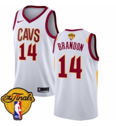 Women's Nike Cleveland Cavaliers #14 Terrell Brandon Swingman White 2018 NBA Finals Bound NBA Jersey - Association Edition