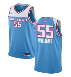 Men's Nike Sacramento Kings #55 Jason Williams Swingman Blue NBA Jersey - 2018  19 City Edition