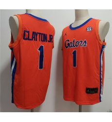 Men's Florida Gators #1 Walter Clayton Jr. Orange Stitched Basketball Jersey