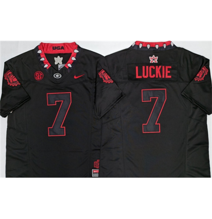 Men's Georgia Bulldogs #7 Lawson Luckie White 2026 F.U.S.E. Stitched Jersey