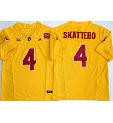 Men's Arizona State Sun Devils #4 Cam Skattebo Gold 2025 F.U.S.E. Vapor Limited Stitched Jersey
