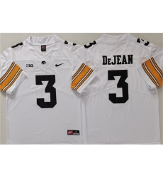 Men's Iowa Hawkeyes #3 Cooper DeJean White Stitched Jersey