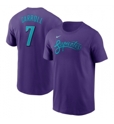 Men's Arizona Diamondbacks #7 Corbin Carroll Purple 2025 City Connect Name & Number T-Shirt