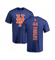 Baseball New York Mets #44 Jason Vargas Royal Blue Backer T-Shirt