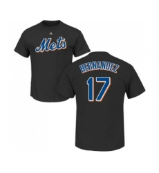 MLB Nike New York Mets #17 Keith Hernandez Black Name & Number T-Shirt