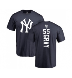 MLB Nike New York Yankees #55 Sonny Gray Navy Blue Backer T-Shirt