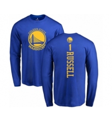 Basketball Golden State Warriors #1 D'Angelo Russell Royal Blue Backer Long Sleeve T-Shirt