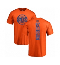 Basketball New York Knicks #67 Taj Gibson Orange One Color Backer T-Shirt
