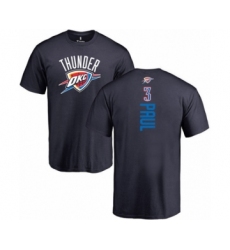 Basketball Oklahoma City Thunder #3 Chris Paul Navy Blue Backer T-Shirt