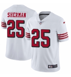 Men's Nike San Francisco 49ers #25 Richard Sherman Elite White Rush Vapor Untouchable NFL Jersey