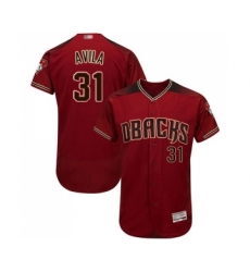 Men's Arizona Diamondbacks #31 Alex Avila Red Alternate Authentic Collection Flex Base Baseball Jersey