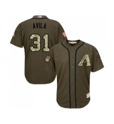 Youth Arizona Diamondbacks #31 Alex Avila Authentic Green Salute to Service Baseball Jersey