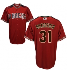 Men's Majestic Arizona Diamondbacks #31 Brad Boxberger Authentic Red/Brick Alternate Cool Base MLB Jersey