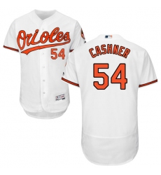 Men's Majestic Baltimore Orioles #54 Andrew Cashner White Home Flex Base Authentic Collection MLB Jersey