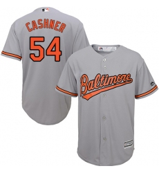 Youth Majestic Baltimore Orioles #54 Andrew Cashner Replica Grey Road Cool Base MLB Jersey