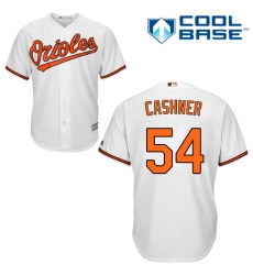 Youth Majestic Baltimore Orioles #54 Andrew Cashner Replica White Home Cool Base MLB Jersey