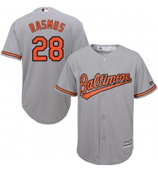 Youth Majestic Baltimore Orioles #28 Colby Rasmus Authentic Grey Road Cool Base MLB Jersey