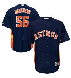 Men's Majestic Houston Astros #56 Hector Rondon Replica Navy Blue Alternate Cool Base MLB Jersey