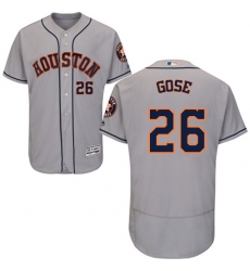 Men's Majestic Houston Astros #26 Anthony Gose Grey Road Flex Base Authentic Collection MLB Jersey