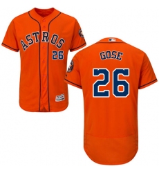Men's Majestic Houston Astros #26 Anthony Gose Orange Alternate Flex Base Authentic Collection MLB Jersey
