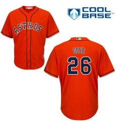 Youth Majestic Houston Astros #26 Anthony Gose Authentic Orange Alternate Cool Base MLB Jersey