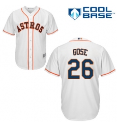 Youth Majestic Houston Astros #26 Anthony Gose Authentic White Home Cool Base MLB Jersey