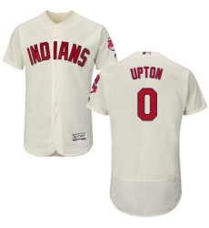 Men's Majestic Cleveland Indians #0 B.J. Upton Cream Alternate Flex Base Authentic Collection MLB Jersey