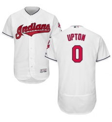 Men's Majestic Cleveland Indians #0 B.J. Upton White Home Flex Base Authentic Collection MLB Jersey