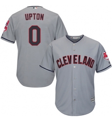 Youth Majestic Cleveland Indians #0 B.J. Upton Replica Grey Road Cool Base MLB Jersey