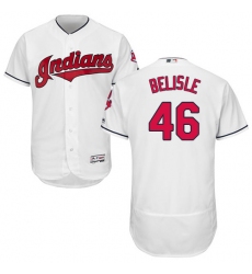 Men's Majestic Cleveland Indians #46 Matt Belisle White Home Flex Base Authentic Collection MLB Jersey