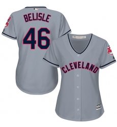 Women's Majestic Cleveland Indians #46 Matt Belisle Replica Grey Road Cool Base MLB Jersey