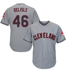 Youth Majestic Cleveland Indians #46 Matt Belisle Replica Grey Road Cool Base MLB Jersey