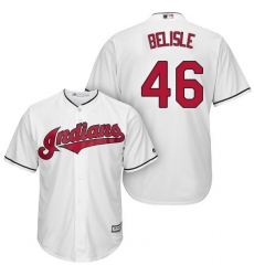 Youth Majestic Cleveland Indians #46 Matt Belisle Replica White Home Cool Base MLB Jersey