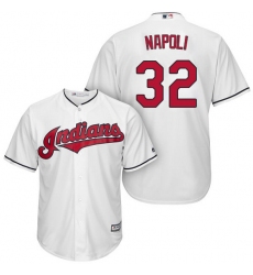 Youth Majestic Cleveland Indians #32 Mike Napoli Replica White Home Cool Base MLB Jersey