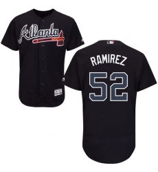 Men's Majestic Atlanta Braves #52 Jose Ramirez Blue Alternate Flex Base Authentic Collection MLB Jersey