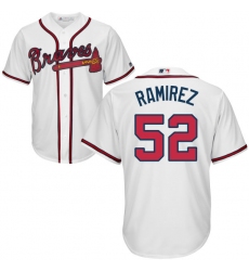 Youth Majestic Atlanta Braves #52 Jose Ramirez Replica White Home Cool Base MLB Jersey