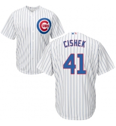 Youth Majestic Chicago Cubs #41 Steve Cishek Replica White Home Cool Base MLB Jersey